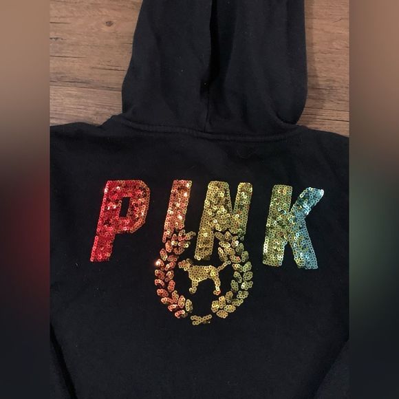 PINK VS RAINBOW OMBRÉ HOODIE / JOGGER OUTFIT SET M - Picture 10 of 16